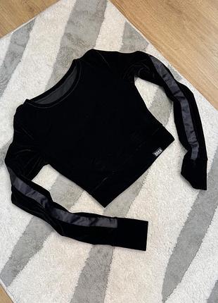 Кроп топ brooklyn, оксамитовий кроп топ