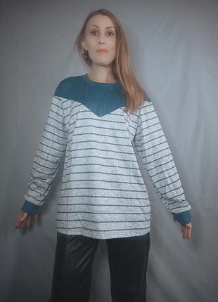 Стильный женский тоненький свитер полоску,52-56 р.на высокий рост 180 см