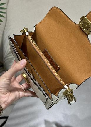 Сумка coach tabby shoulder bag 20 brass/chalk 3