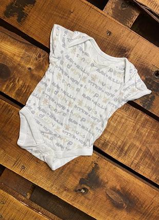 Детский хлопковый бодик с принтом george (джордж 0-3 мес 50-62 см идеал оригинал разноцветный)