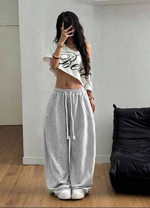 Жіночі повсякденні спортивні теплі штани брюки тканина тринитка на флісі