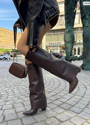 Чоботи givench@ шоколад  демісезон