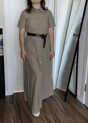 Бавовняна сукня-сорочка максі weekend max mara,