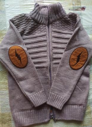 Теплая кофта свитер кардиган на 7-8 лет турция