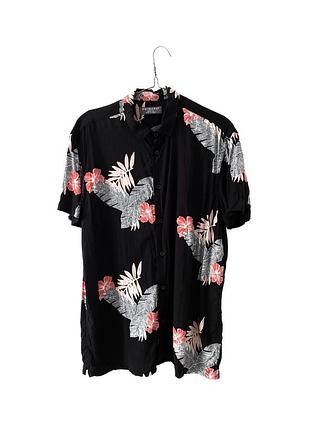 Гавайские черная рубашка primark