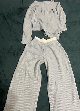 Костюм домашній, теплий, блакитний , розмір s