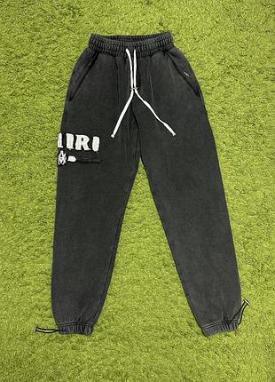 Штани amiri ma bar applique sweatpant in black
