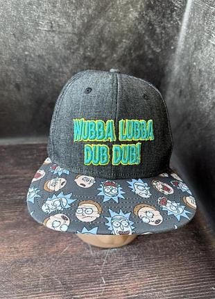 Год и морти wubba lubba dub dub серая кепка снепбек