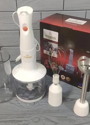 Блендер 4 в 1 crownberg cb-6222 микcер измельчитель венчик саппер