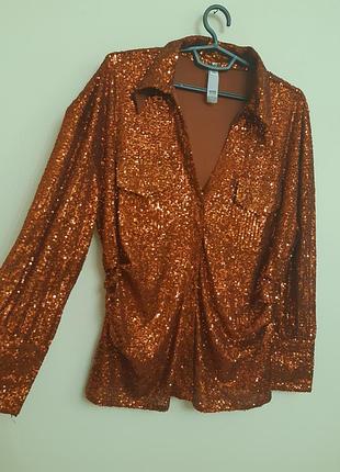 Блузка в паєтках для жінок 48