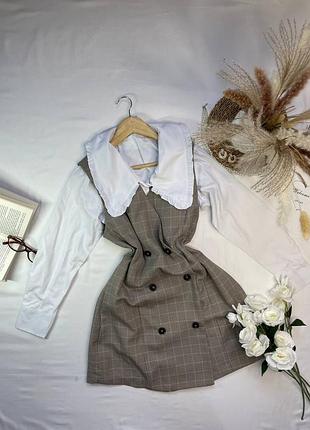 Стильний сарафан, плаття в клінинку