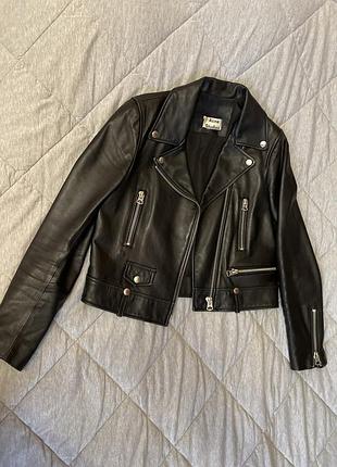 Стильна косуха з натуральної шкіри в стилі acn _e