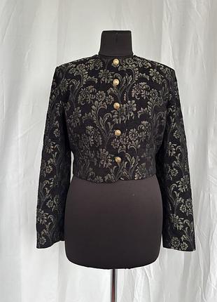 Жакет гобелен жаккард винтаж золотистий