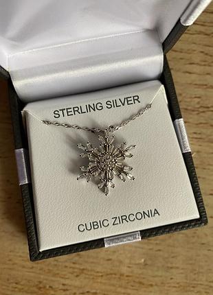 Нове срібне намисто: ланцюжок і підвіска сніжинка ralph lauren