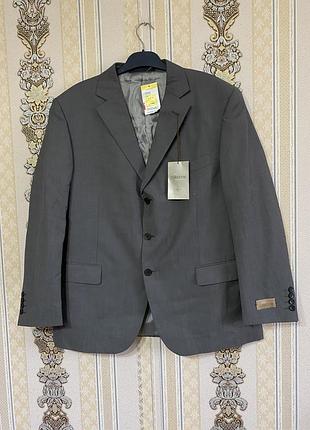 Стильний вовняний чоловічий піджак, сірий піджак жакет шерсть