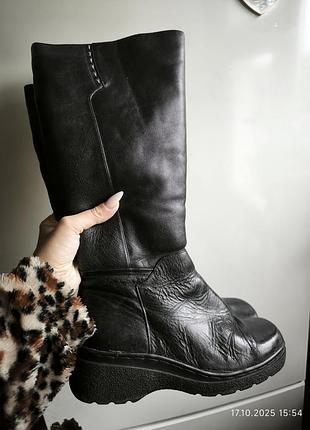 Зимние кожаные сапоги р 37
