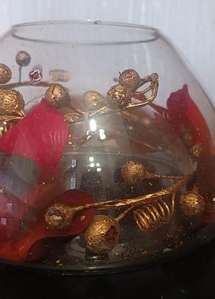 Декоративная стеклянная композиция/конфетница/англия