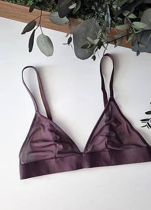 Бюстгальтер треугольники сеточка женский бралет