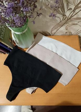 Стринги с высокой посадкой (утяжка)