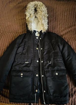 Парка зимова для дівчинки, 135 см