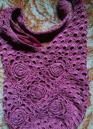 Ажурная плетеная сумка, недорого