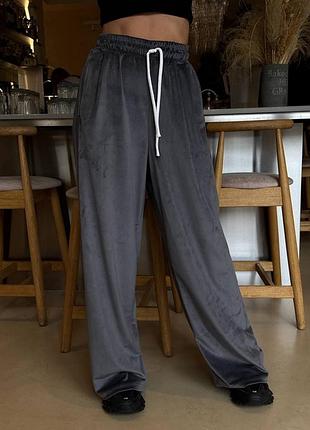 Женские велюровые палаццо