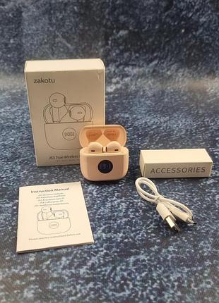 Беспроводные наушники вкладыши bluetooth 5.3 jxrev g53 розовые б/у