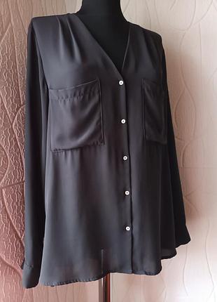Блуза h&m размер 48 тёмный шоколад