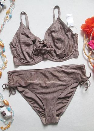 Шикарный раздельный купальник в рубчик pour moi 🌺💜🌺