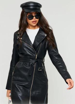 Платье кожаные тренч