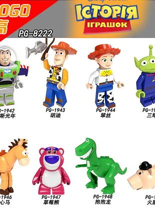 Набор фигурок история игрушек 8 шт, toy story 3 pg8222