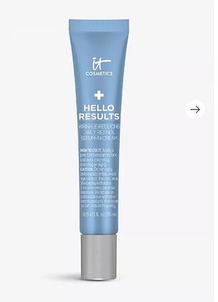 «it cosmetics hello results – антивіковий крем-серум з ретинолом (новий)