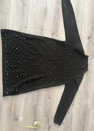 Плаття туніка колір хакі тепле шерстяне