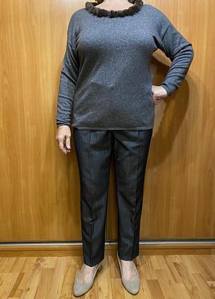 Оригінальний джемпер з кашеміром із хутряною опушкою