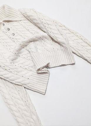 Элегантный нарядный укороченный свитер с воротничком от primark