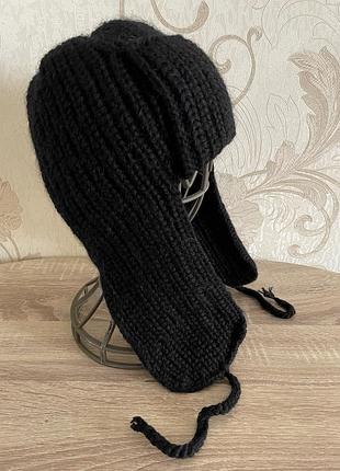 Шапка ушанка толстая пряжа 55-58 см