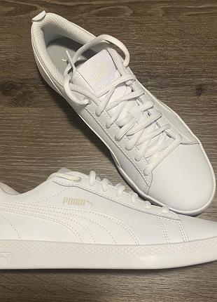 Новые белые кожаные женские кроссовки кеды puma 38 размер