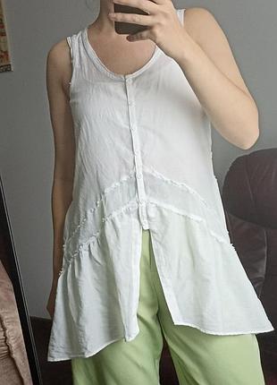 Шелковая белая блуза