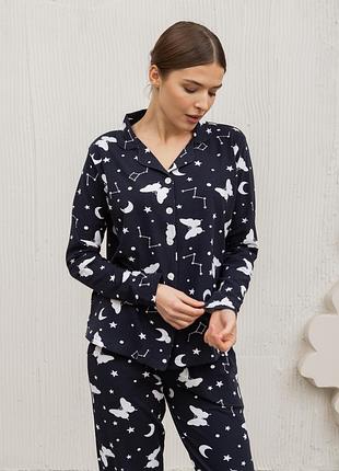 Жіноча бавовняна піжама на ґудзиках в метелики nicoletta туреччина