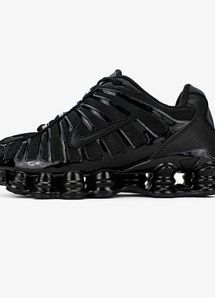 Кросівки жіночі / чоловічі чорні з шкіри осінні весняні літні