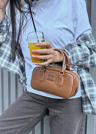 Сумка женская arcadie leather bag brown