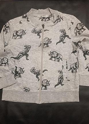 Кофта-бомбер h&amp;m динозавры 4-6 лет