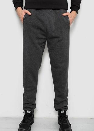 Спортивные штаны мужские на флисе цвет серый