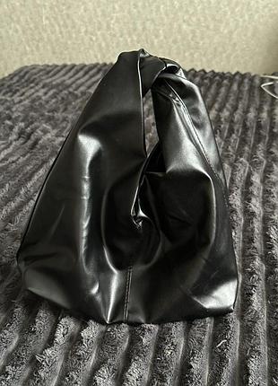 Сумка мішок чорна міні