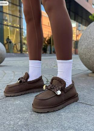 Угги-тапулі з бантом шоколад