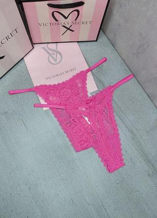 Трусики-стринги из кружева со шнуровкой сзади. the lacie. victoria’s secret. оригинал 🇺🇸