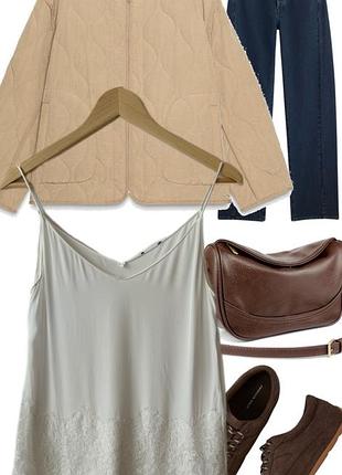 Білий топ майка з кружевом massimo dutti