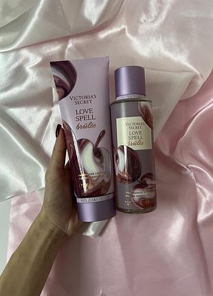 Парфумований лосьйон та спрей  love spell brulee victoria’s secret лосьйон та спрей для тіла вікторія сікрет оригінал