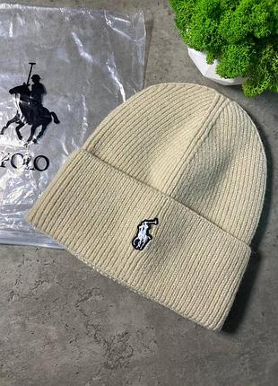 Шапка polo бежева
