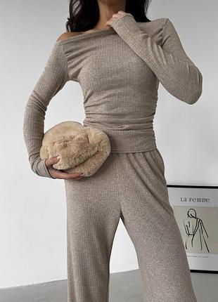 Стильный женский костюм ангора в рубчик🥰🔥